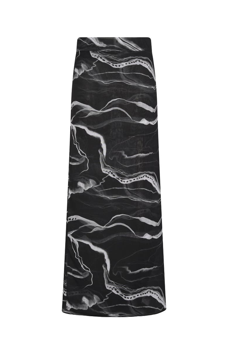 Nelblu Swimwear Pareo Print Skirt, Alternate, color, Print Negro