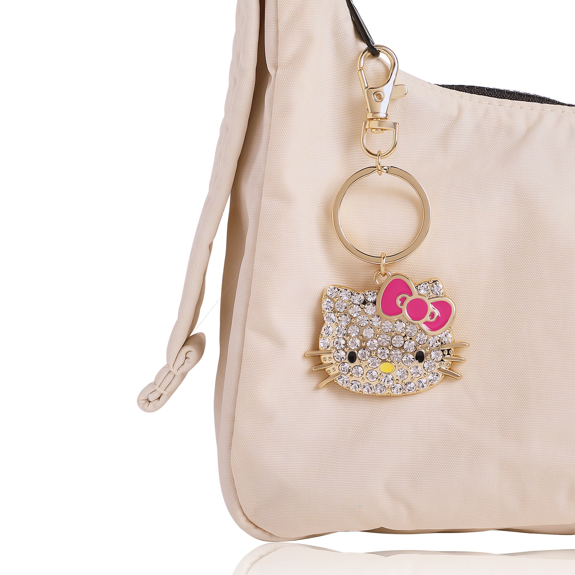 Hello Kitty Pave Crystal Bling Embellished Travel Keychain, Alternate, color, 