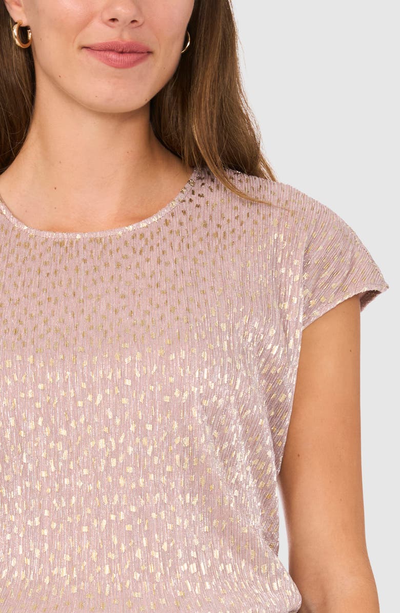 Halogen<sup>®</sup> Metallic Print Cap Sleeve Shell, Alternate, color, 