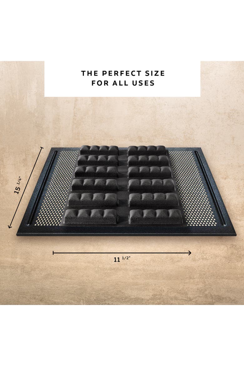 Flexipan 12 Chocolate Granola Bars Premium Silicone Baking Pan, Alternate, color, Black