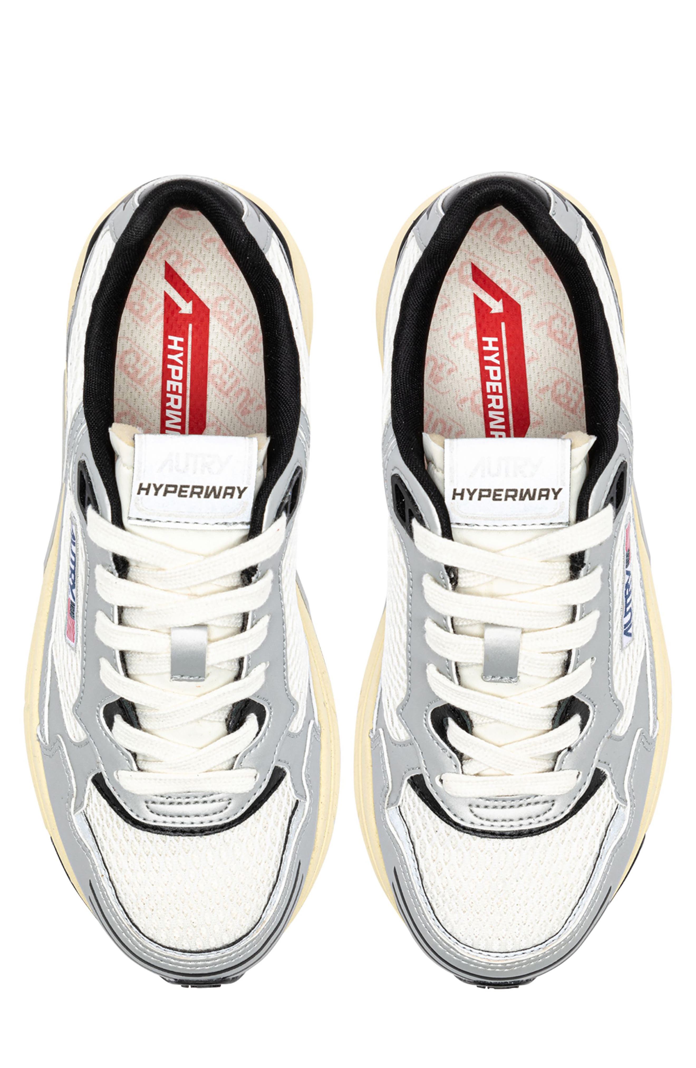AUTRY Hyperway Low Sneaker, Alternate, color, Silver/ Black