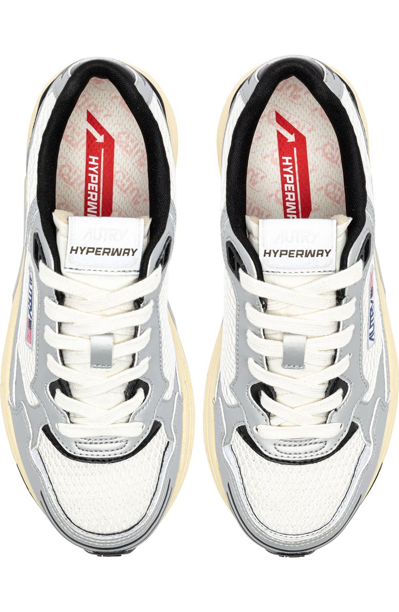 AUTRY Hyperway Low Sneaker, Alternate, color, Silver/ Black