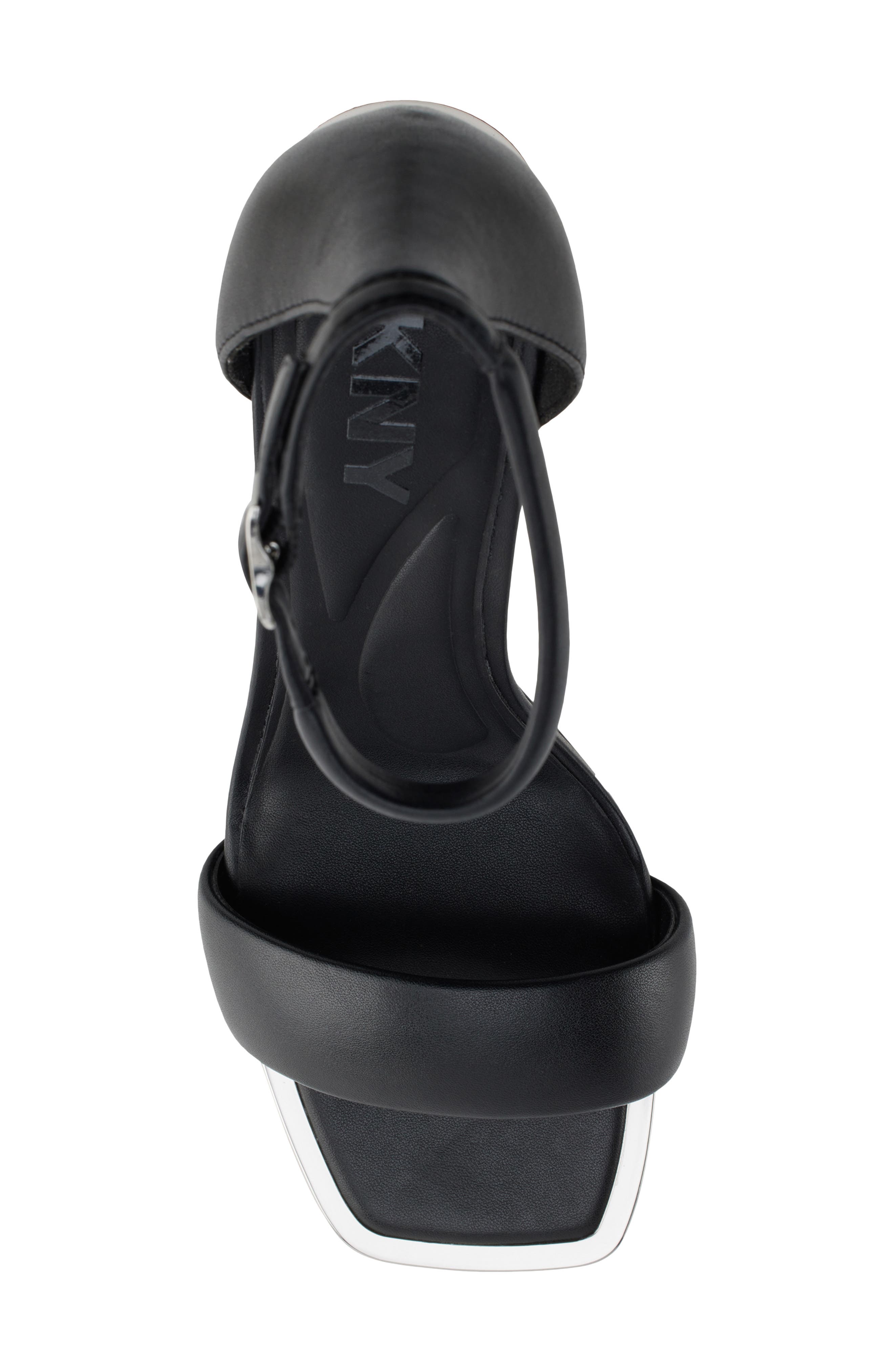 DKNY Scarla Ankle Strap Sandal, Alternate, color, Black