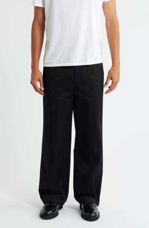 Krost Cotton Wide Leg Pants In Black