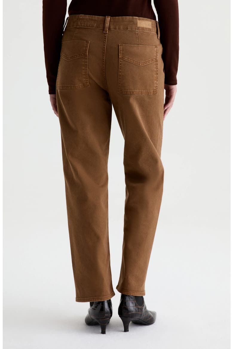 Analeigh High Waist Ankle Straight Leg Twill Pants, Alternate, color, SULFUR BRONZE