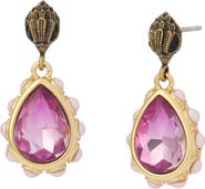 Kurt Geiger London Eagle Faux Pearl & Crystal Drop Earrings