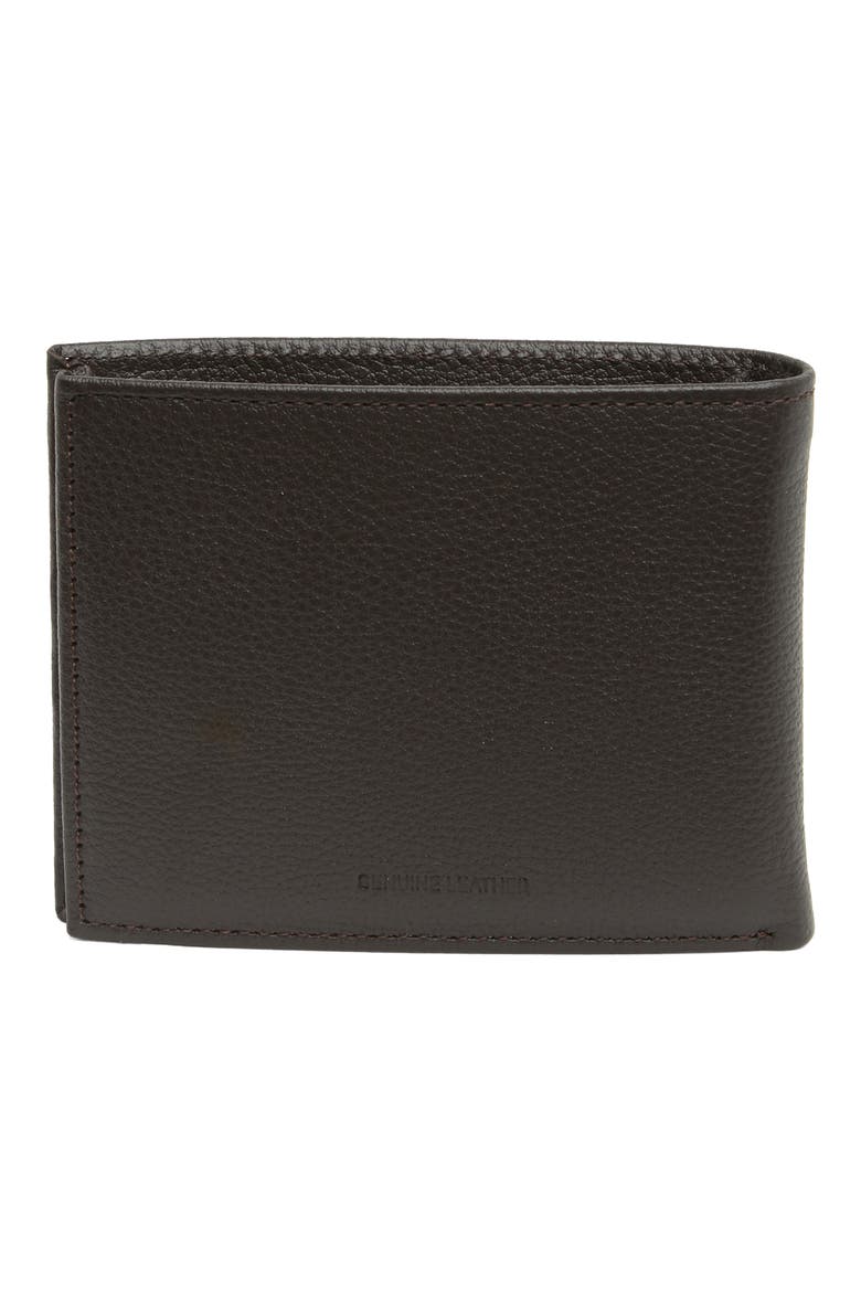 Pebble Leather Wallet, Alternate, color, BROWN