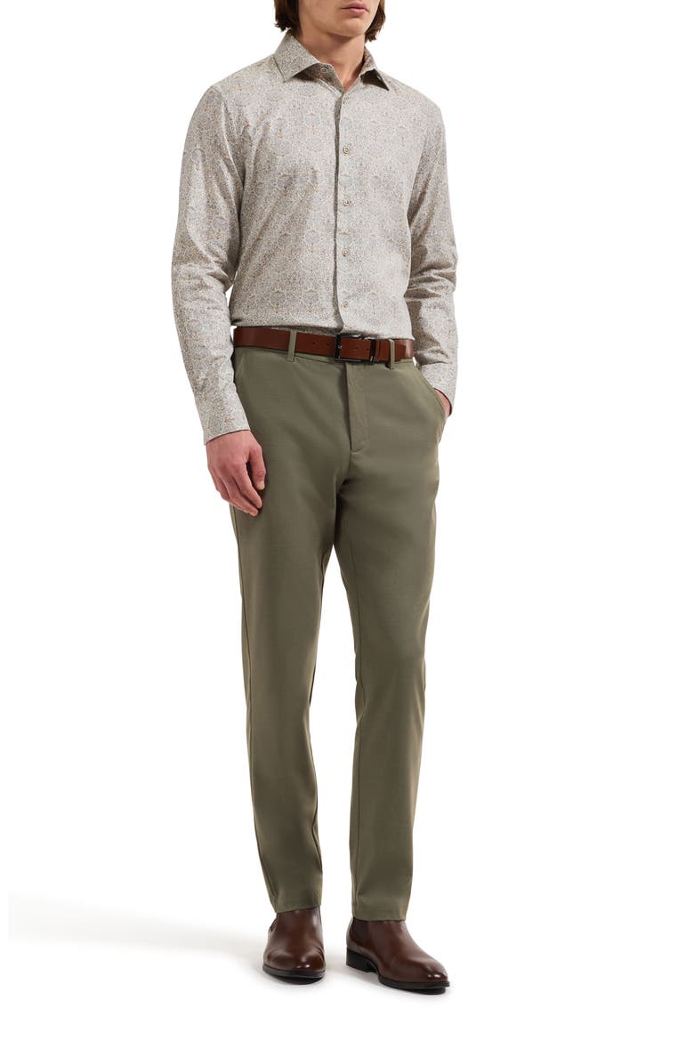 Axel Patterned Shaped Fit Button-Up Shirt, Alternate, color, GINGER