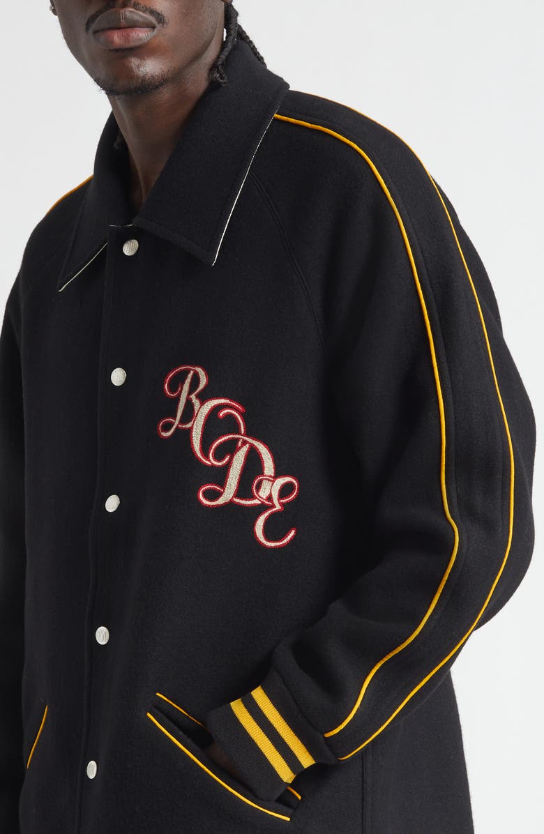 Bode Monogram Snap Reversible Jacket, Alternate, color, Black Multi