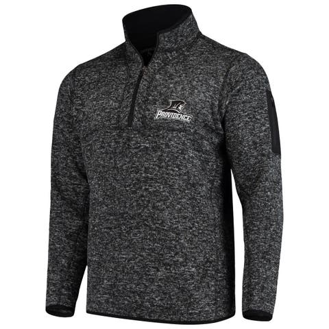 Men's Antigua Black Providence Friars Fortune Half-Zip Sweatshirt