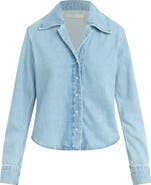 Favorite Daughter The Ace Denim Snap Front Top