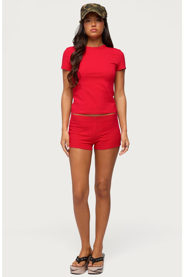 Briony Fitted T-Shirt, Alternate, color, RED
