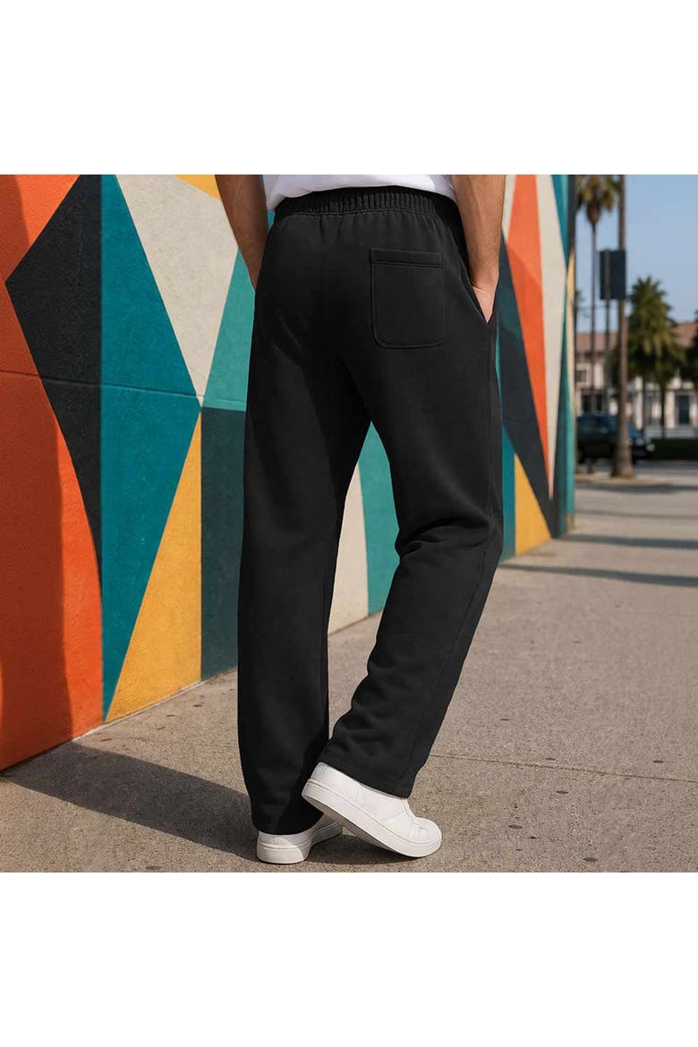 Ghost Midweight Fleece Relaxed Track Pants, Alternate, color, Black