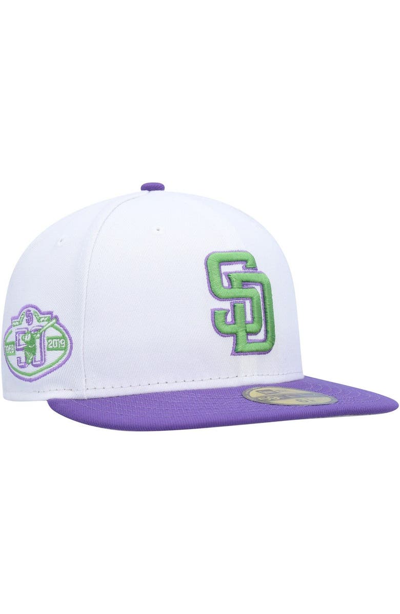 New Era Men's New Era White San Diego Padres 50th Anniversary Side Patch 59FIFTY Fitted Hat, Main, color, White