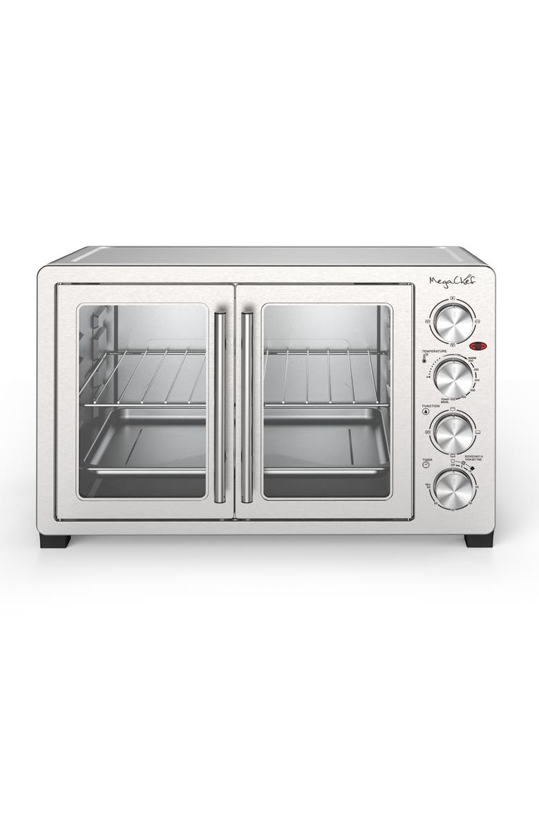 Megachef 47.6 Quart Electric French Door Rotisserie Convection Counter Top Oven, Alternate, color, Grey