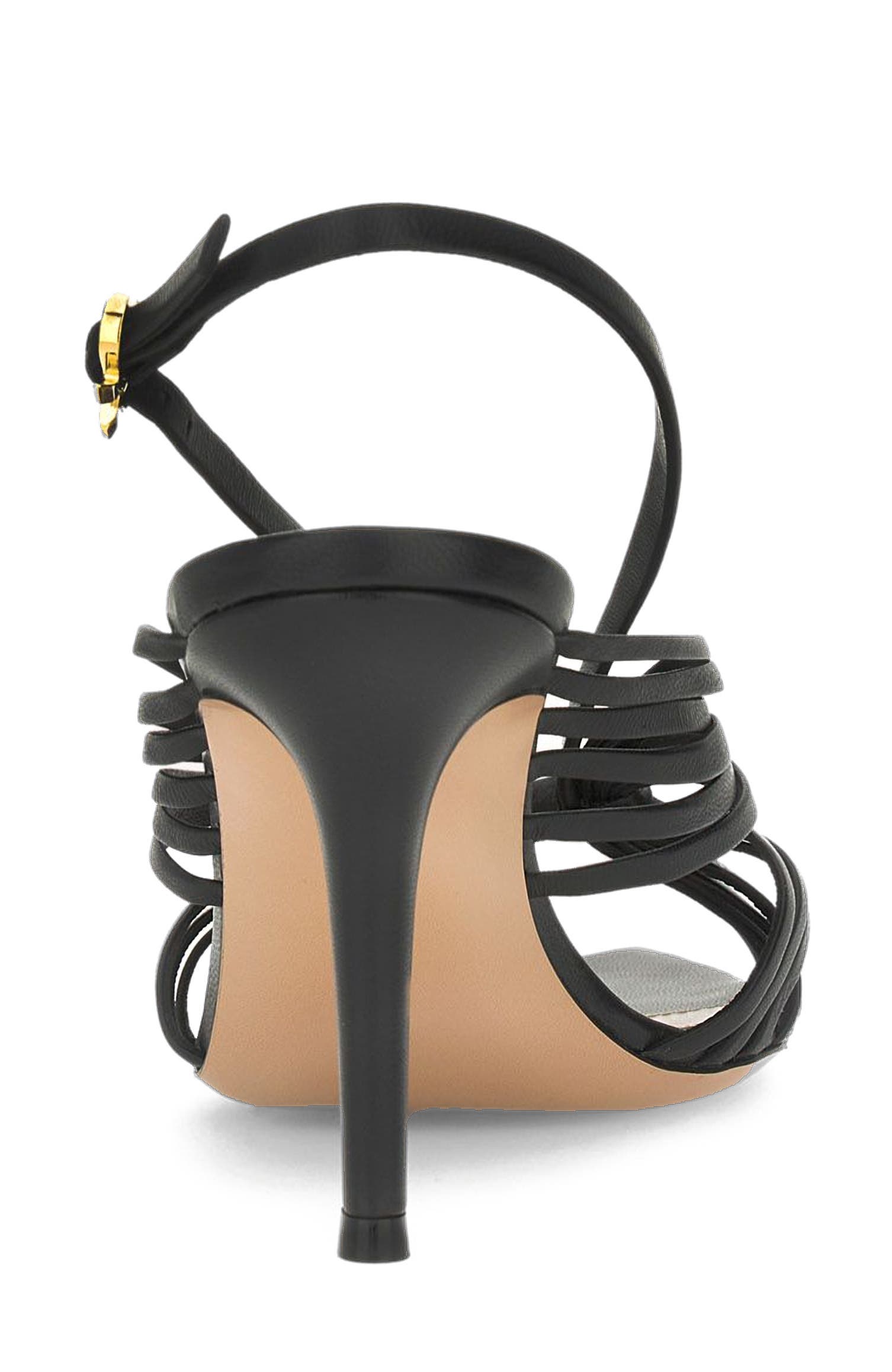 Gianvito Rossi Muse 85 Sandal, Alternate, color, Black Leather
