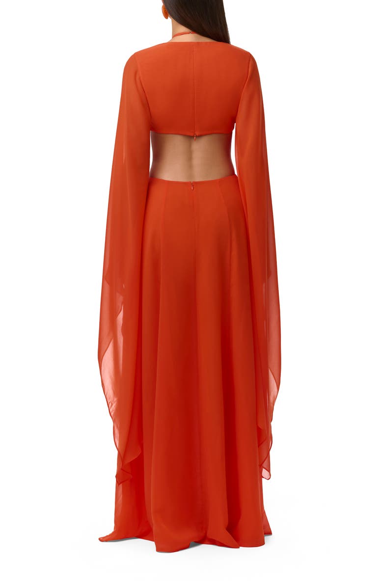 Naked Wardrobe Cutout Maxi Dress, Alternate, color, Tangerine