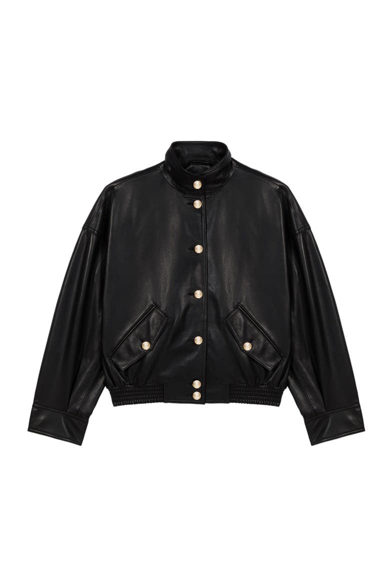 Leather jacket, Alternate, color, Black