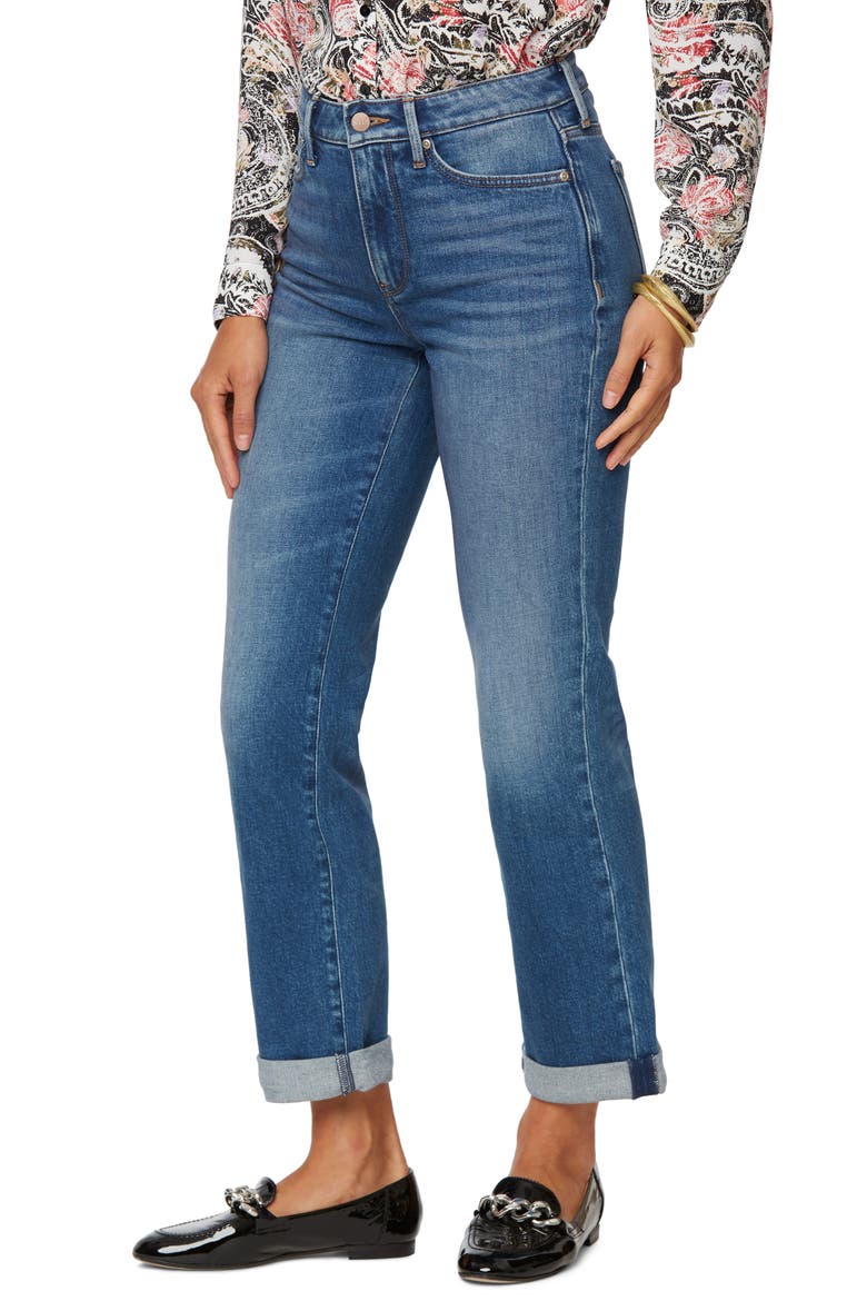 Relaxed Straight Leg Cuff Jeans, Main, color, DUVALL