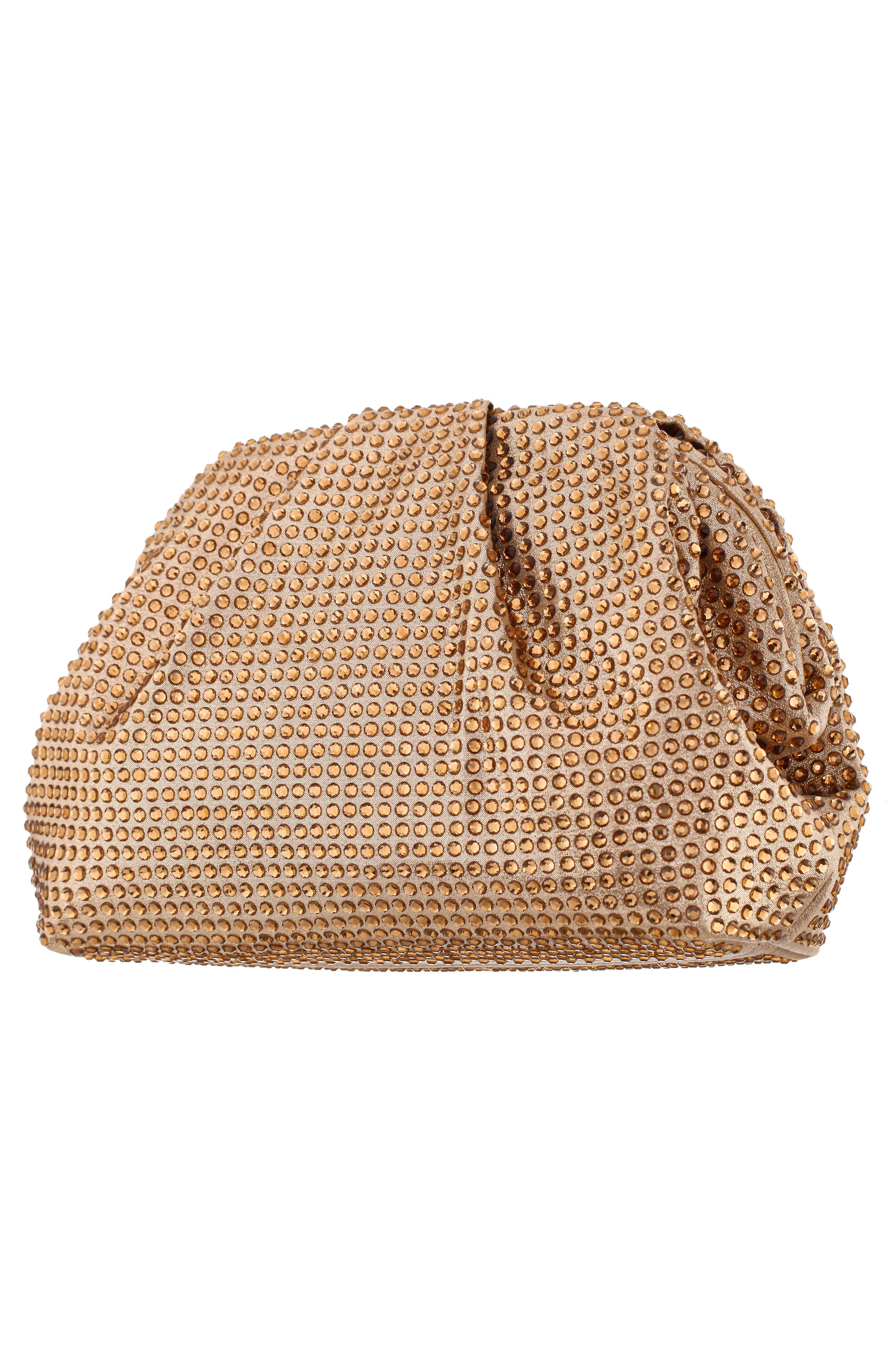 Nina Crystal Frame Satchel, Alternate, color, Taupe