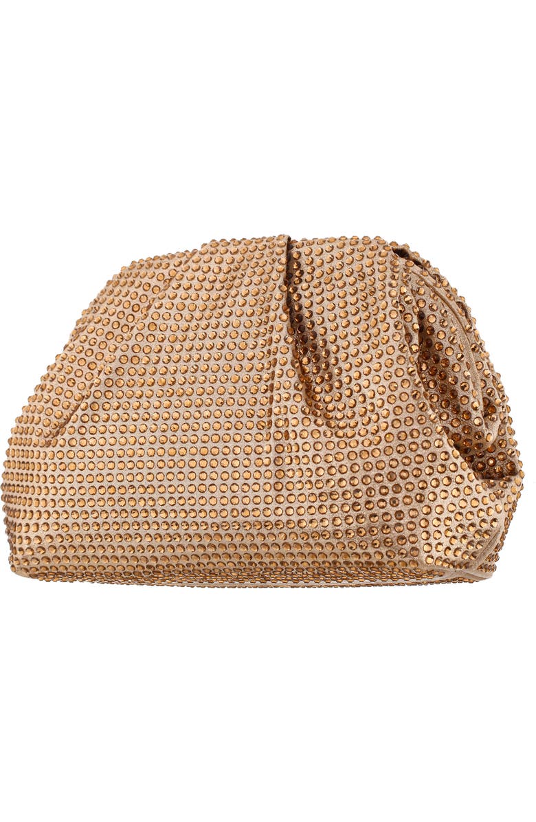 Nina Crystal Frame Satchel, Alternate, color, Taupe