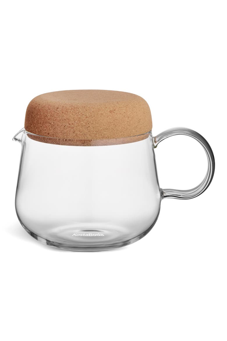 Viva Teapot with Cork Lid, Main, color, CLEAR