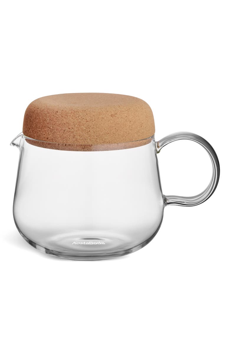 Kosta Boda Viva Teapot with Cork Lid, Main, color, 