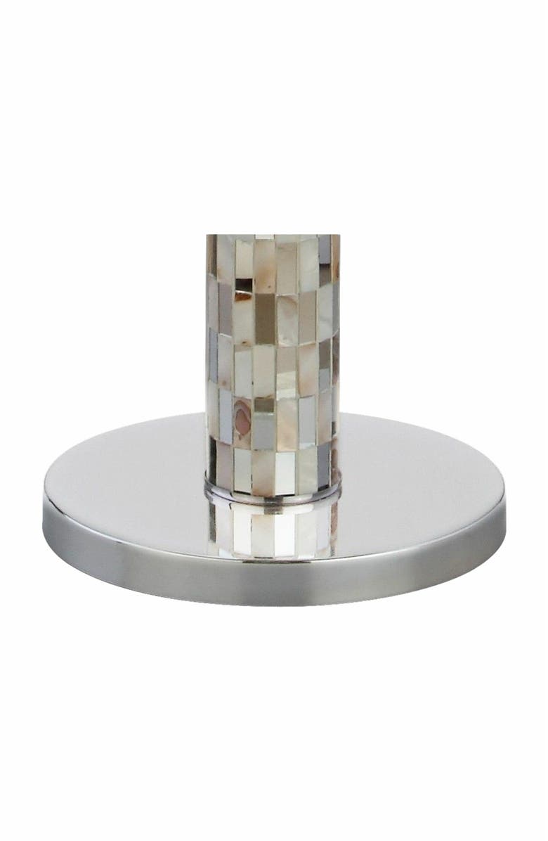 JONATHAN Y Liam Seashell Mosaic LED Floor Lamp, Alternate, color, Cream/Chrome