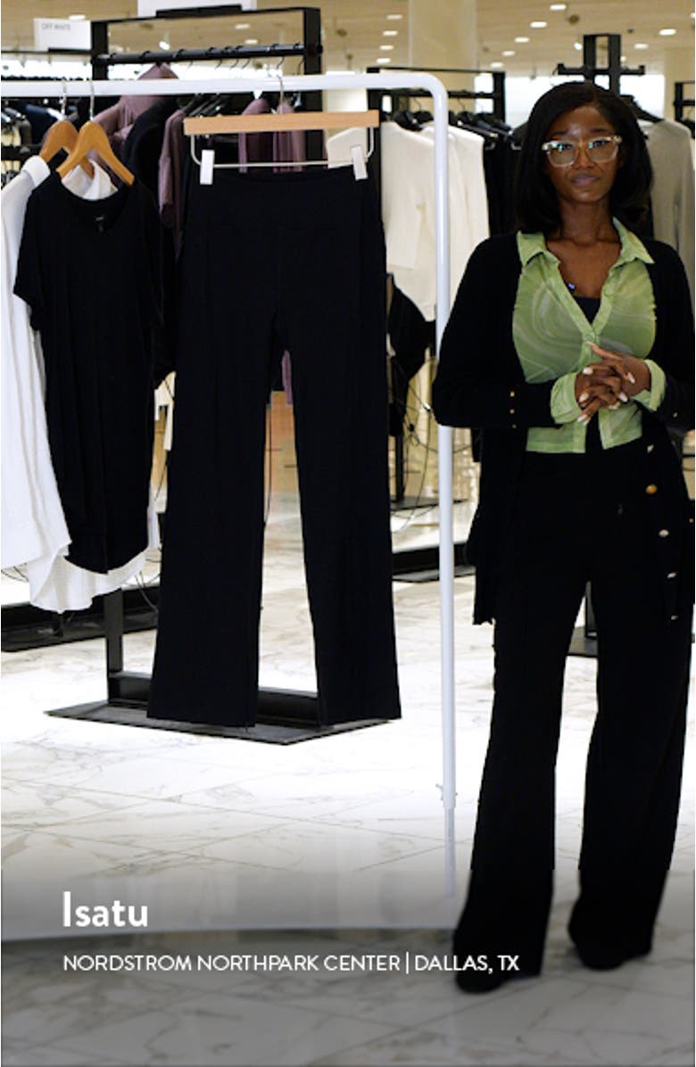 High Waist Zip Cuff Flare Pants, sales video thumbnail