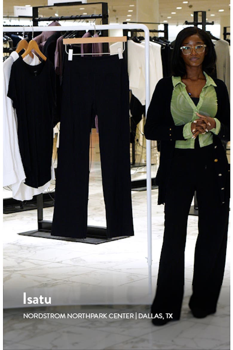 High Waist Zip Cuff Flare Pants video
