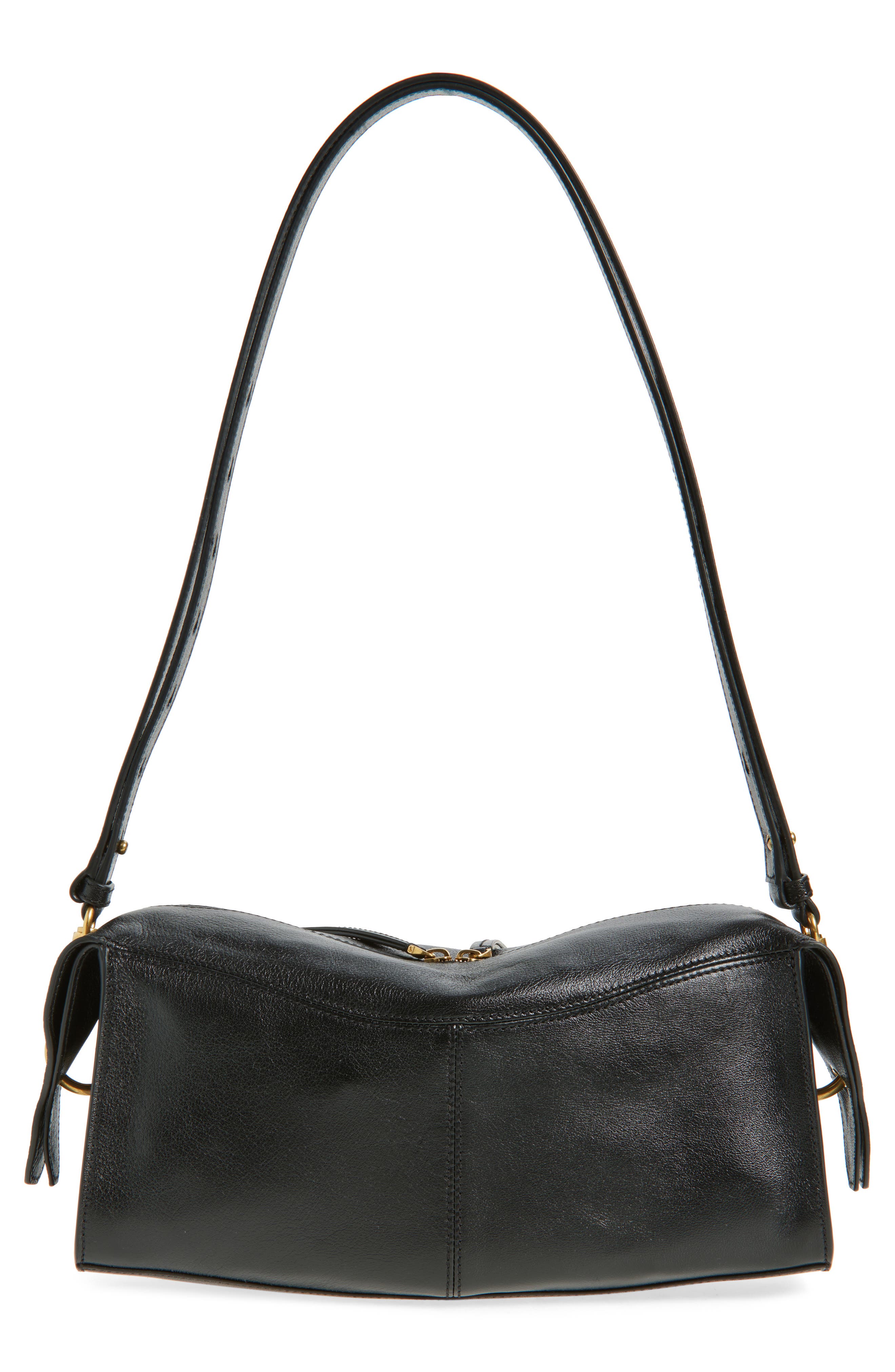 Balmain Pulse Leather Shoulder Bag, Alternate, color, 0Pa Black