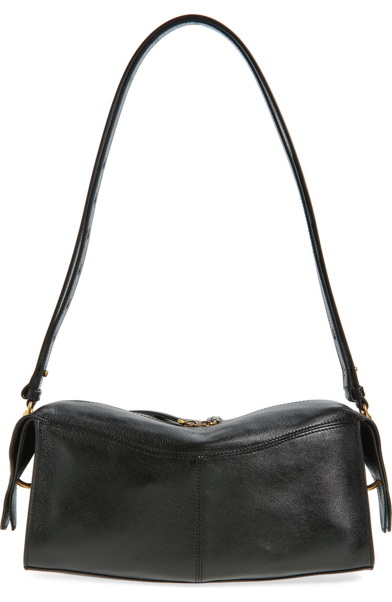 Balmain Pulse Leather Shoulder Bag, Alternate, color, 0Pa Black