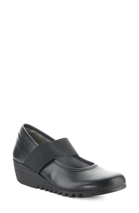 Olid Leather Wedge Pump