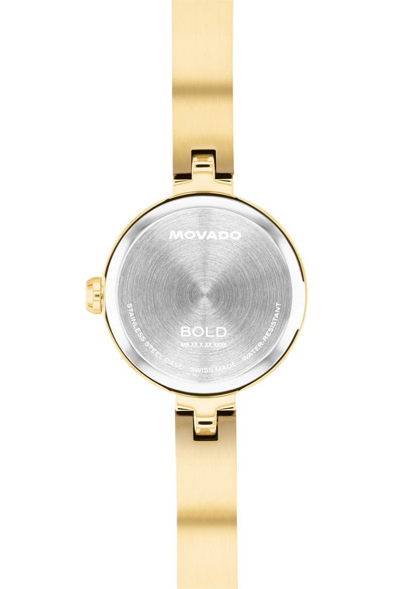Bold Bangle Mini Pave Bracelet Watch, Alternate, color, YELLOW GOLD