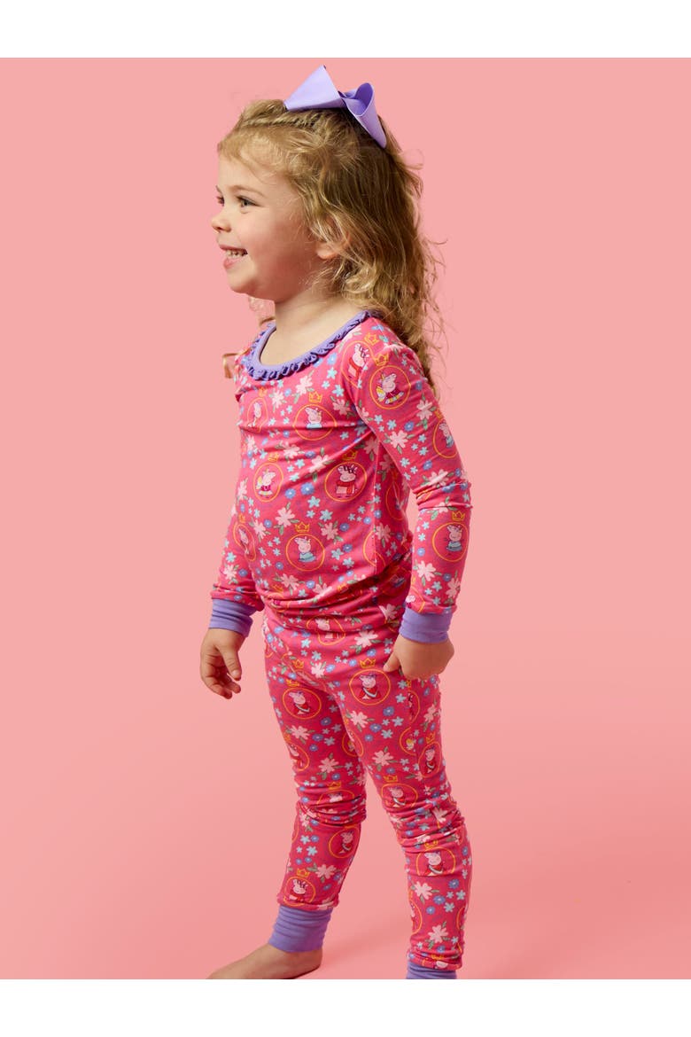 Peppa Pig Ruffle Long Sleeve Pajama Set, Viscose, Alternate, color, Dress Up Peppa Pig