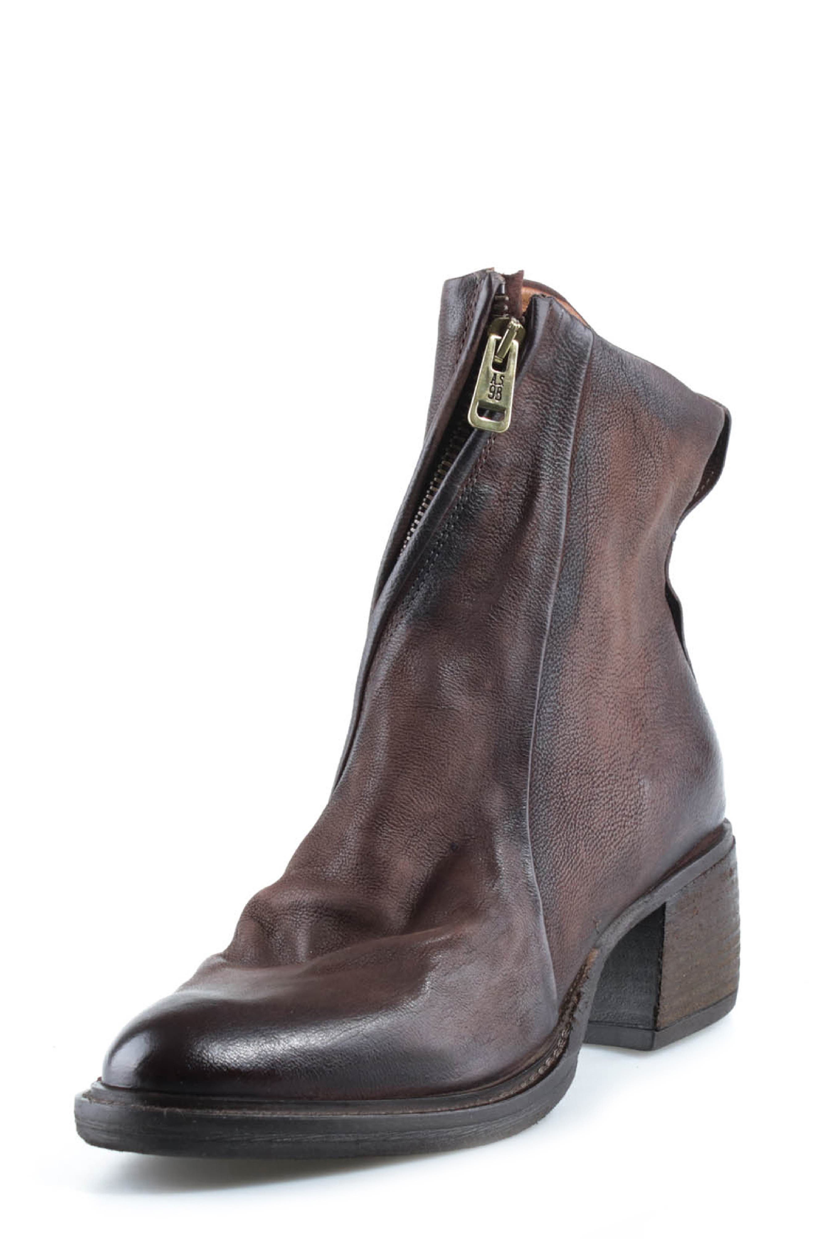 Lawsen Leather Bootie, Main, color, BROWN