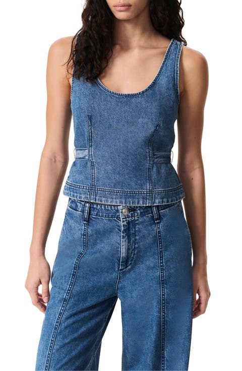 Estelle Featherweight Crop Denim Shirt