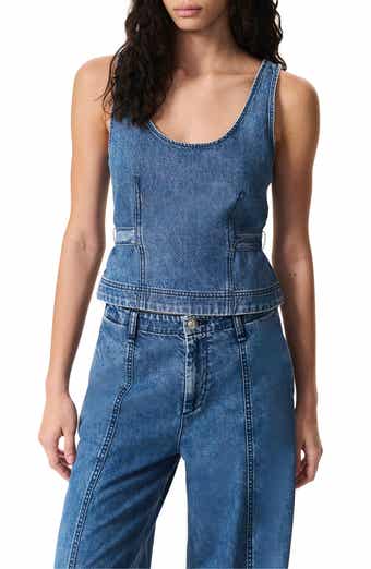rag & bone Estelle Featherweight Crop Denim Shirt