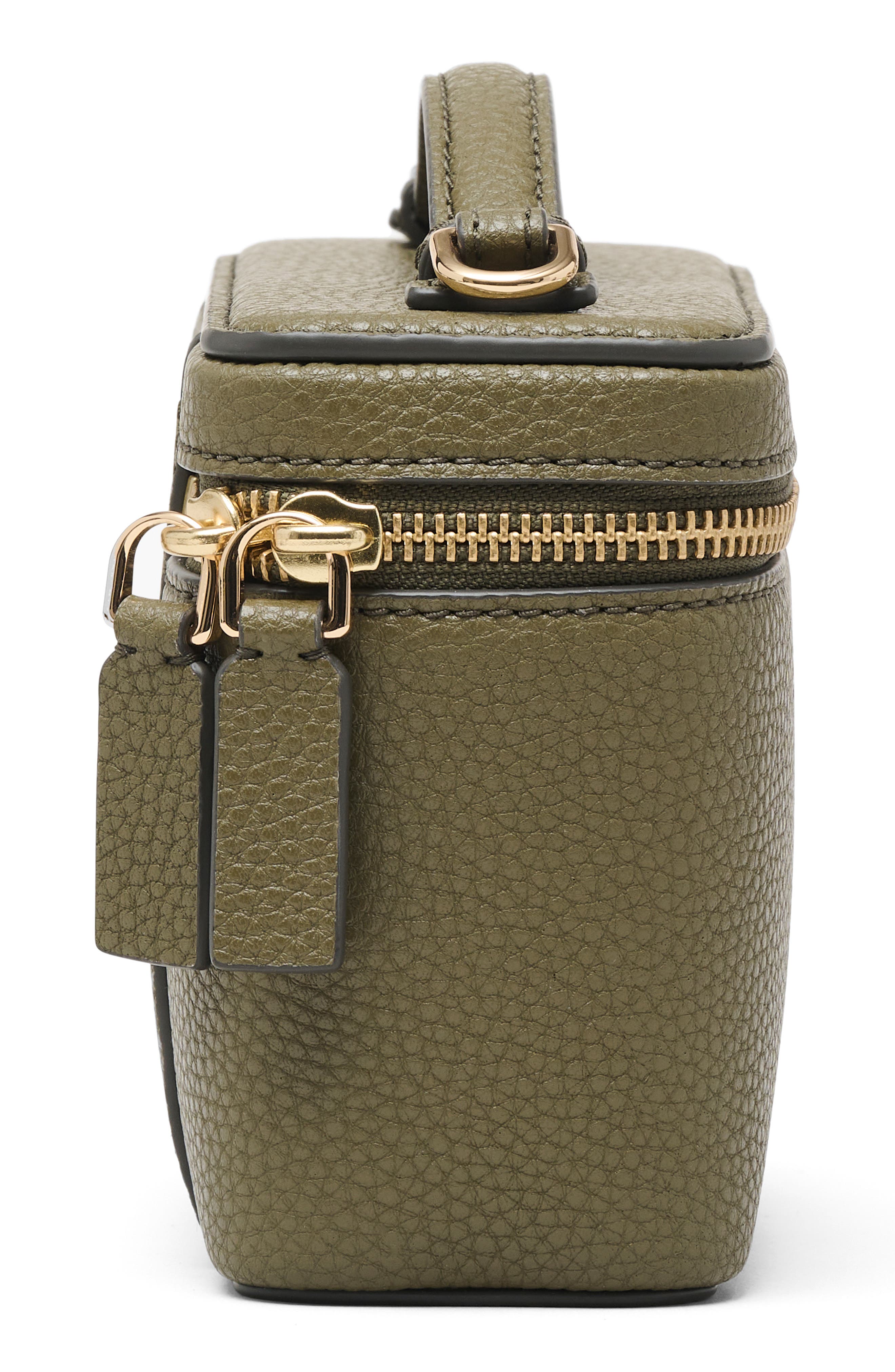 Groove Leather Train Case Crossbody Bag, Alternate, color, BEECH