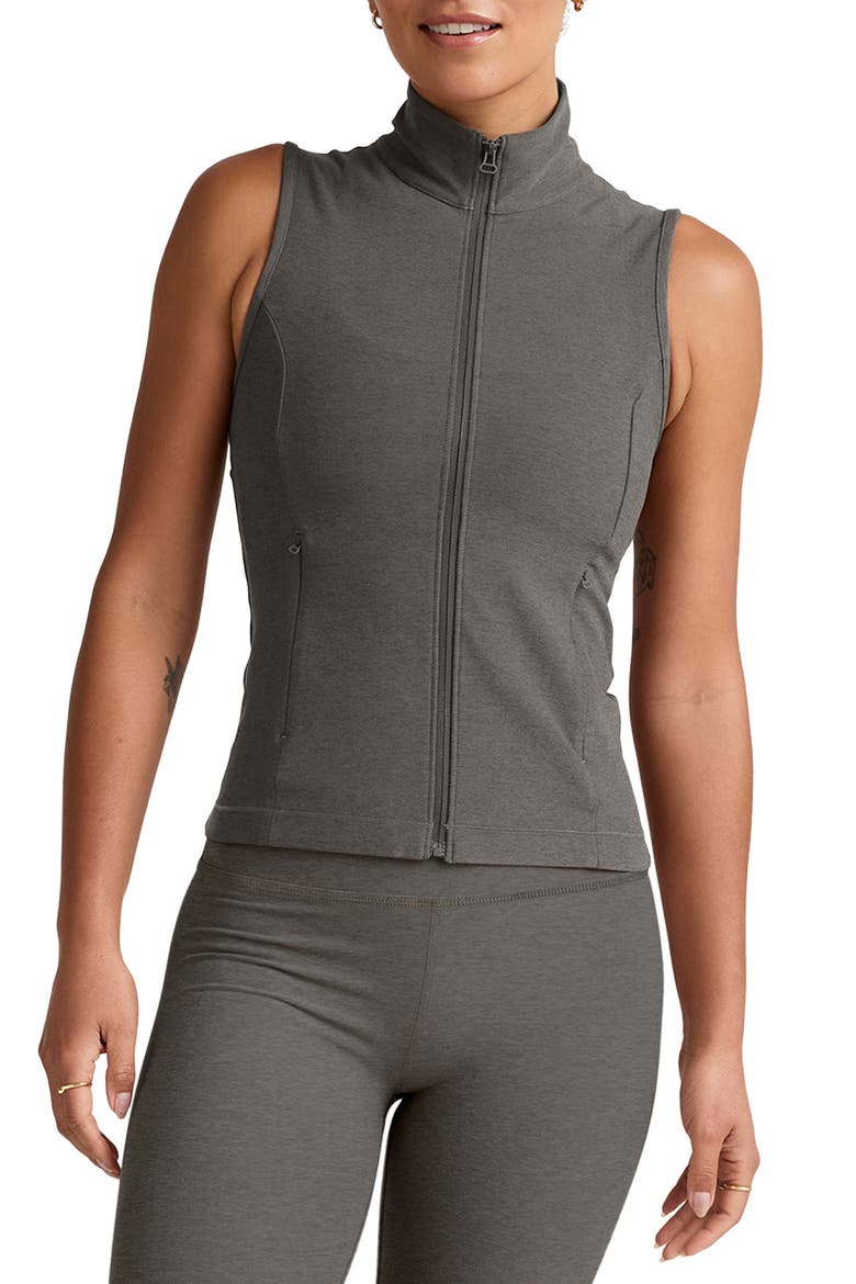 Venice Zip Front Performance Vest, Main, color, TRUE GRAY HEATHER