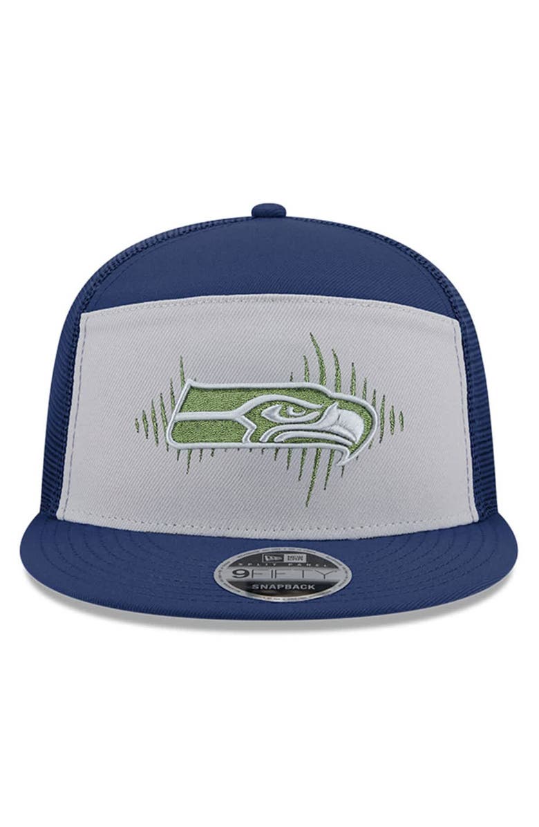 New Era Men
s New Era Wolf Gray Seattle Seahawks 2025 Rivalries Collection Team Split Panel 9FIFTY Snapback Hat, Alternate, color,