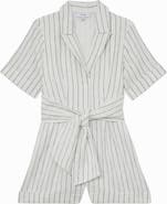 Reiss Estella Stripe Tie Waist Romper