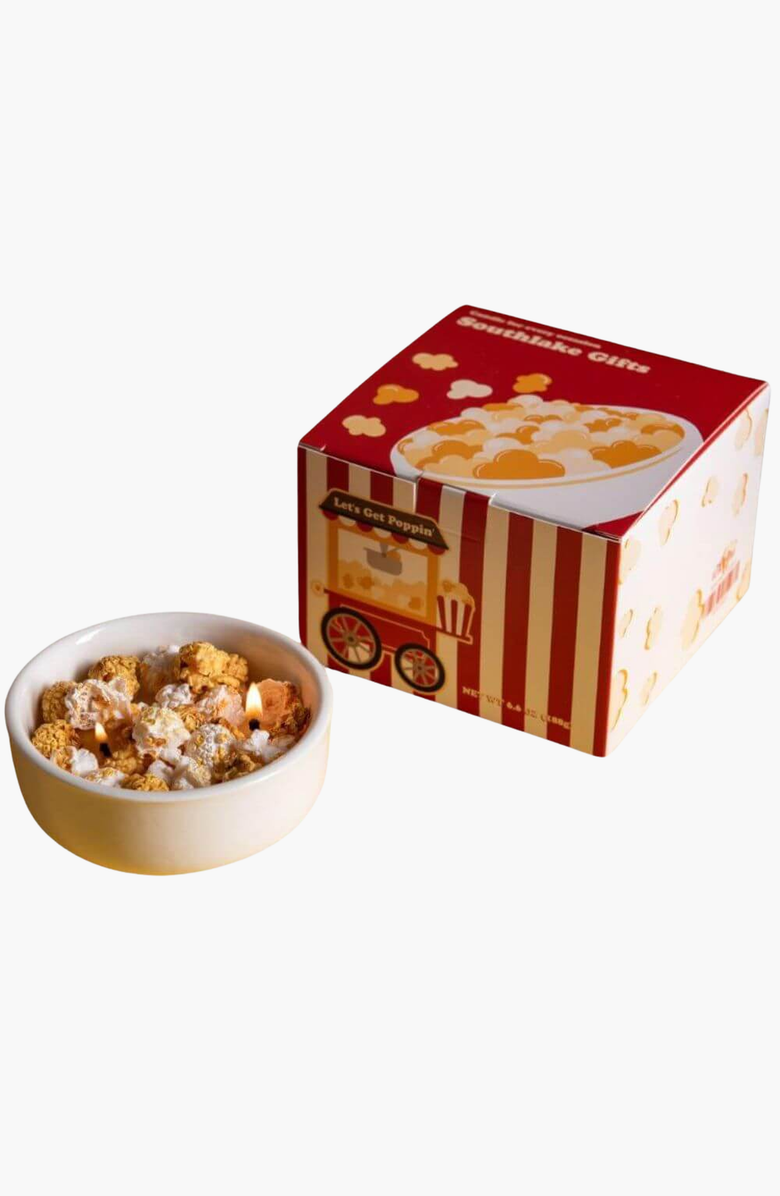 Southlake gifts Popcorn Aromatherapy Scented Candle, Alternate, color, Buttery Yellow Popcorn