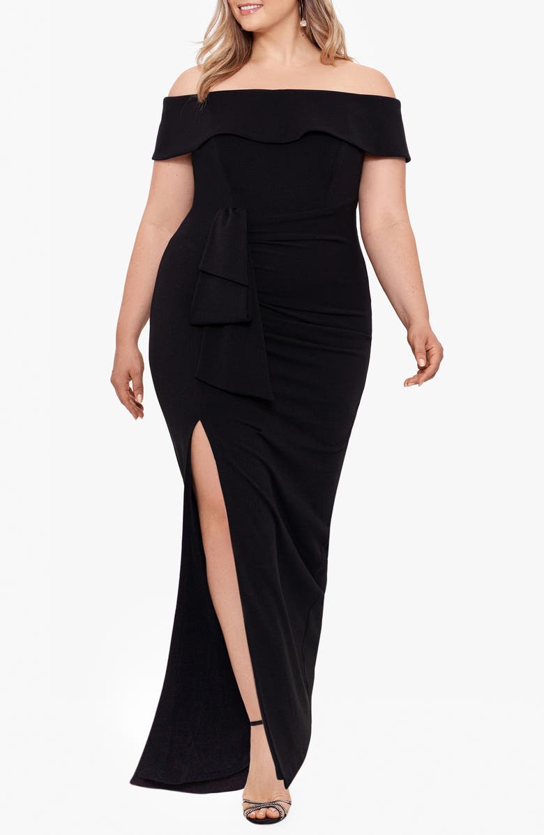 Xscape Evenings Off the Shoulder Gown, Main, color,