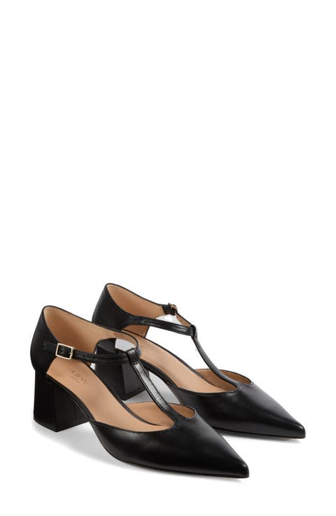 Mikayla T-Strap Pointed Toe Pump (Women)