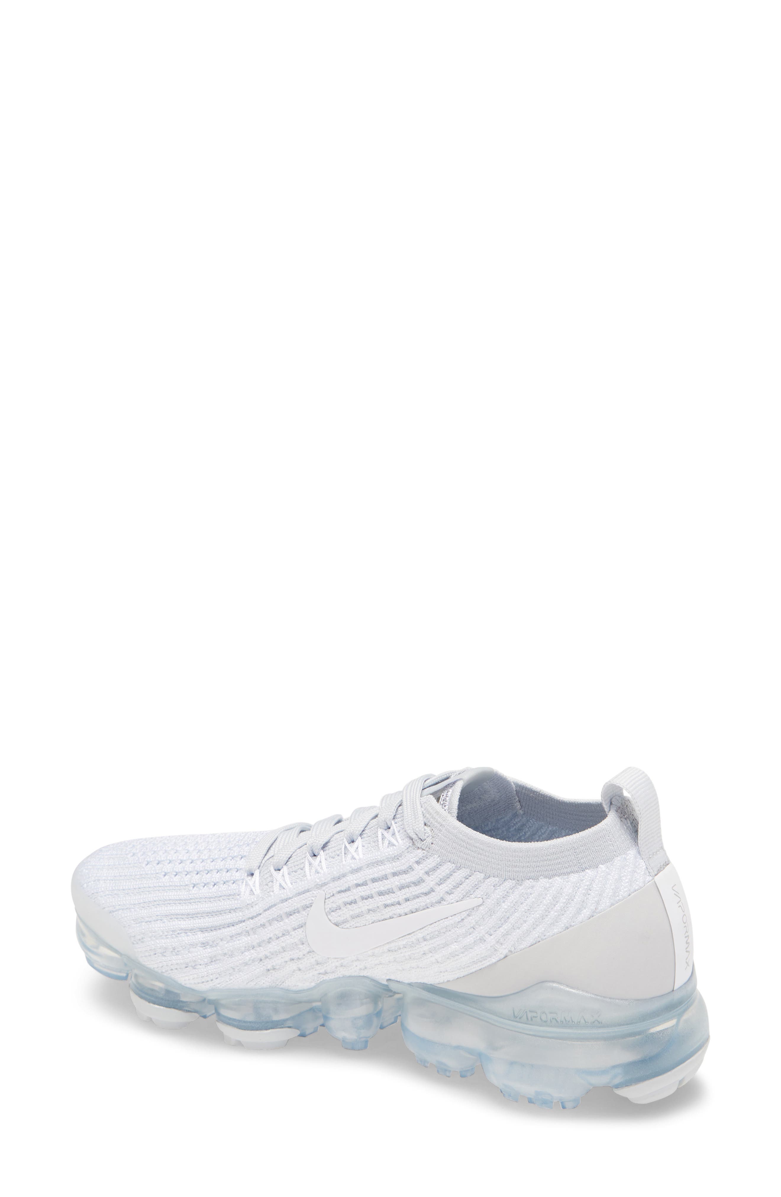 Air VaporMax Flyknit 3 Sneaker, Alternate, color, WHITE/ WHITE/ PURE PLATINUM