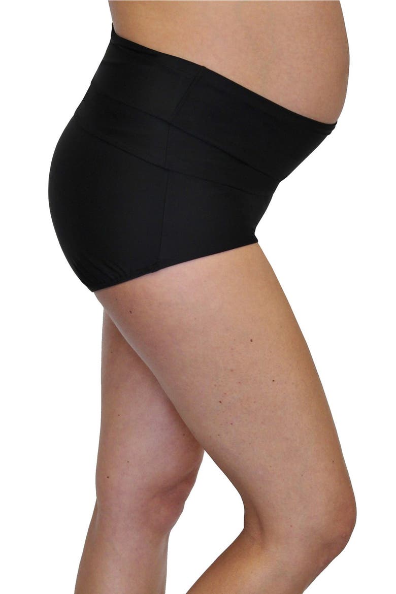 Foldover Swim Briefs, Alternate, color, BLACK