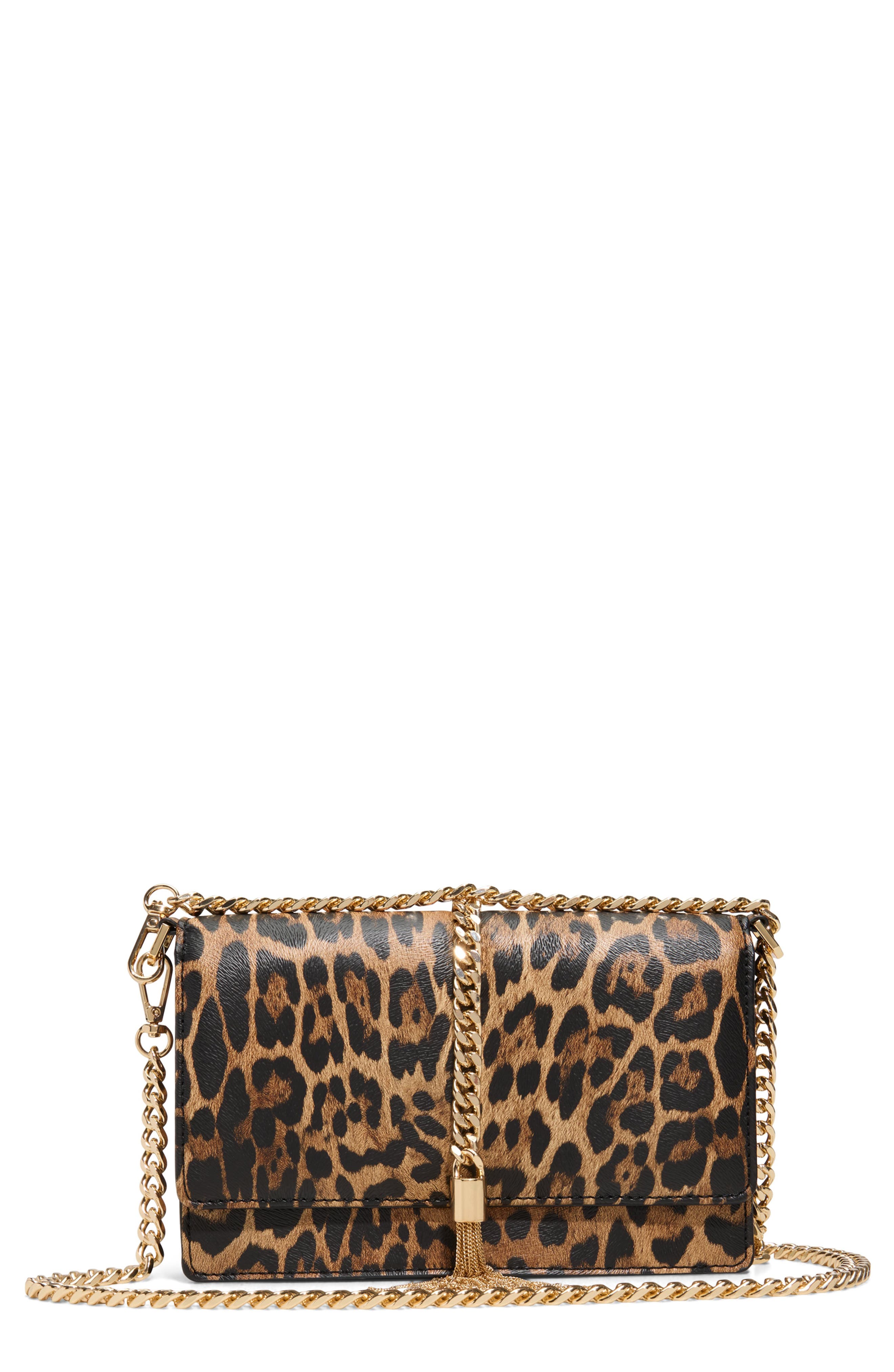 ALDO Lilithaa Faux Leather Crossbody Bag, Main, color, Leopard Print