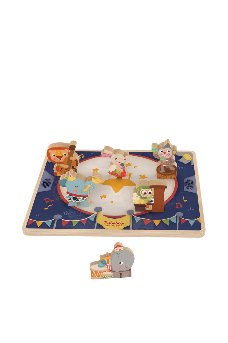 Band Play Figure Puzzle, Alternate, color, Blue