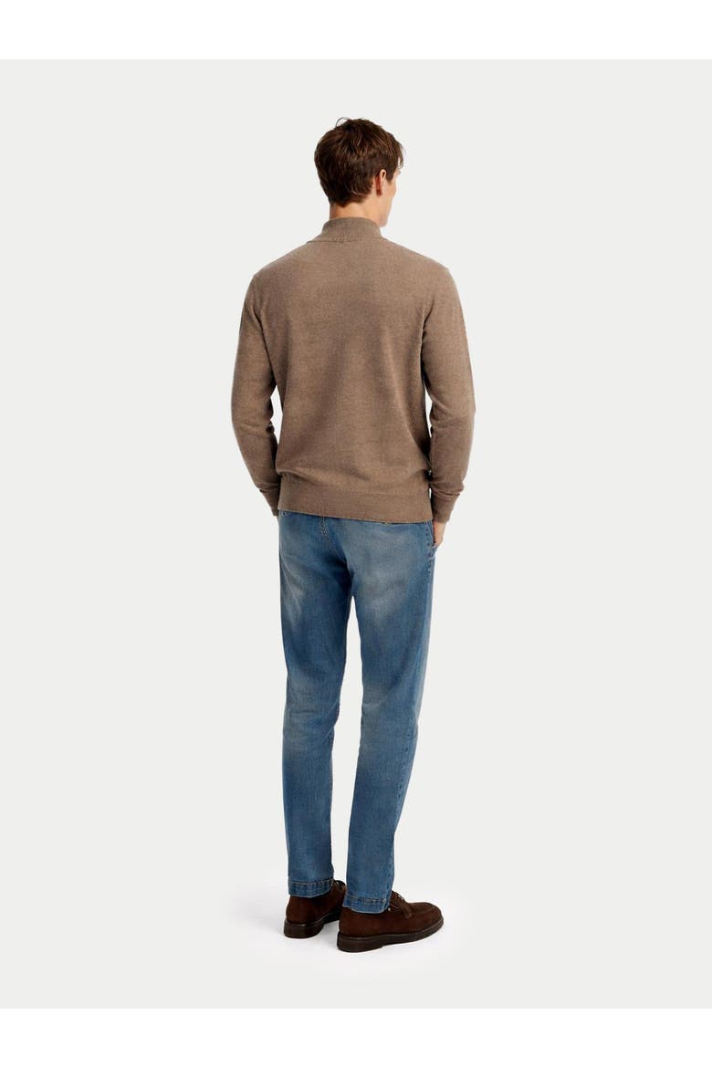 Timeless Half-Zip Cashmere Sweater, Alternate, color, taupe